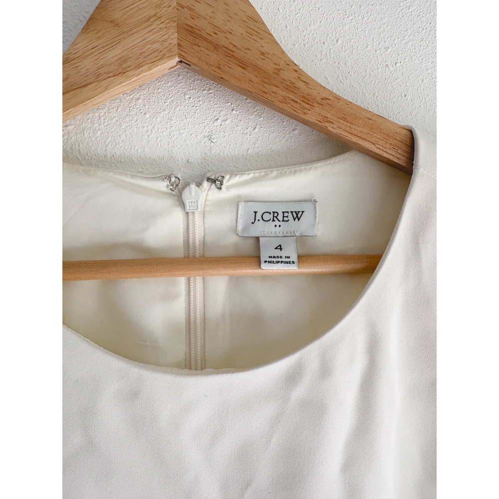 J.Crew Re-Imagined White Shift Dress Short Sleeve Size 4 - Picture 5 of 10